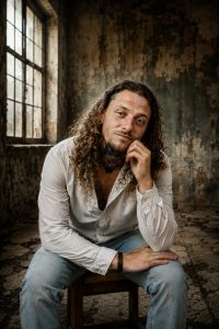 Photographe portrait artistique homme à Laon – portrait masculin dans une ambiance industrielle par Styl’art photo